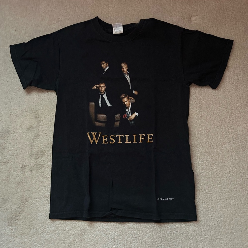 Westlife the love tour 2007 shirt black double sided unisex men’s size small